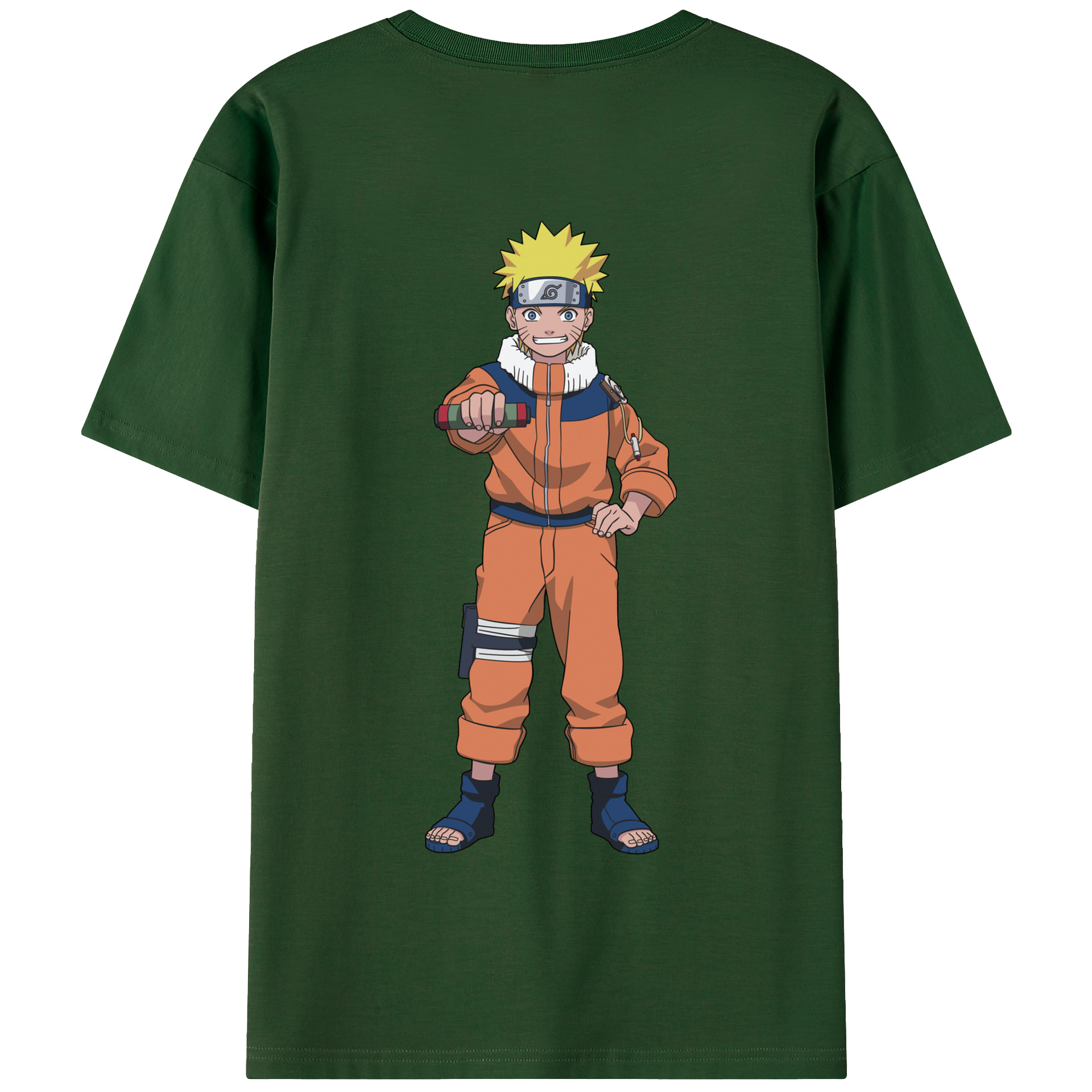 （画像用） NARUTO -ナルト- うずまき ナルト Uzumaki Naruto 綿100％半袖Tシャツ（背面プリント）